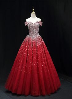 Shiny Red Sequins Pretty Long Formal Dress, Dark Red Sweet 16 Dresses – BeautyDressy Red Sweet 16 Dresses, Red Sweet 16, Red Formal Gown, Quinceanera Dresses Red, Prom Dress Pictures, Purple Evening Dress, Dark Red Dresses, Long Formal Gowns, Long Formal Dress