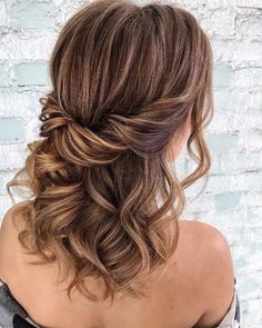 Half Up Half Down Homecoming Hairstyles Partial Updo, Hairstyle Bridal, Prom Hair Medium, Half Up Wedding Hair, Hairstyles Braid, Boho Hairstyle, Mother Of The Bride Hair, Updo Hairstyle, Penteado Cabelo Curto