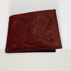 Hand crafted wallet High quality leather  Bi fold wallet Classic Embossed Leather Wallet, Embossed Brown Wallets As Gift, Brown Embossed Leather Wallet, Casual Bifold Wallets With Coin Pocket, Casual Bifold Wallet With Coin Pocket, Casual Leather Wallet As Gift, Classic Embossed Bifold Wallets, Casual Bifold Leather Card Holder, Casual Brown Bifold Wallets