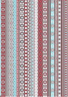 red, white and blue striped pattern with circles on the bottom right hand corner is shown