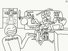 a black and white drawing of people watching tv