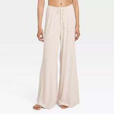 Women's Cozy Ribbed Wide Leg Pants - Auden™ Oatmeal M : Target Comfortable Beige Leisure Bottoms, Soft Cotton Sleep Bottoms, Cozy Super Soft Sweatpants For Loungewear, Super Soft Cozy Bottoms For Relaxation, Cozy Super Soft Bottoms For Relaxation, Cozy Super Soft Sweatpants For Lounging, Comfy Relaxed Fit Bottoms For Home, Cozy Super Soft Pants For Lounging, Cozy Soft Sweatpants For Lounging