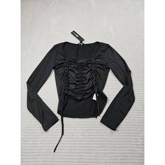 Elevate Your Wardrobe With This Stunning Black Kassy Cut Out Top From Fashion Nova. The Long Sleeve Blouse Features A Unique Cut-Out Design That Adds An Edgy Touch To Your Outfit. It Comes In A Size Xl, Perfect For Regular-Sized Women. The Top Is Made From High-Quality Materials That Ensure Durability And Comfort. This Fashion Nova Blouse Is Perfect For Any Occasion, From A Night Out With Friends To A Formal Event. The Black Color Adds A Touch Of Elegance To Your Look, Making You Stand Out From Gothic Long Sleeve Tops For Spring, Gothic Stretch Tops For Spring, Gothic Stretch Tops For Night Out, Gothic Stretch Tops For Fall, Gothic Long Sleeve Top For Summer, Gothic Tops For Fall Party, Black Gothic Blouse For Spring, Gothic Black Blouse For Spring, Gothic Party Tops For Fall