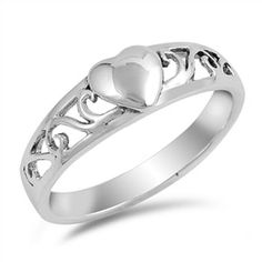 Puffed Heart Purity Love Promise Ring .925 Sterling Silver Band Jewelry Female Male Unisex Size 6 All our silver jewelry is crafted from .925 silver also commonly referred to as sterling silver. Sterling silver is the standard for beautiful high-quality silver jewelry and can not be replicated by lower priced silver plated jewelry. It is 92.5% pure silver, mixed with alloys to add strength and durability to stand the test of time. We promise superior service which includes fast shipping, great communication, and Walmart's refund policy. Keep your fine jewelry shiny and elegant by storing it properly. Jewelry needs to be stored in a dry area, preferably away from air in a jewelry box or plastic bag. Avoid exposure to harsh chemicals. Use a polishing cloth to remove tarnish build-up over tim Love Promise, Heart Promise Rings, Sterling Silver Wedding Band, Puffed Heart, Silver Wedding Bands, Female Male, Band Jewelry, White Jewelry, Silver Plated Jewelry