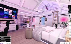 Teenage Bloxburg Rooms, Room Ideas Roblox Bloxburg, Under Stairs Ideas Bloxburg, Bloxburg House Inspo Outside, Bloxburg Large Bedroom Ideas, Cute Bedroom Ideas In Bloxburg, Roblox Bloxburg Master Room Ideas, Roblox House Layouts 2 Story Bloxburg Ideas, Bloxburg House Ideas Under 40k