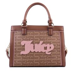 Juicy Couture Chestnut Chino Paparazzi Tote Bag Velour Bag, Soft Leather Purse, Juicy Couture Baby, Juicy Couture Purse, Bling Bags, Green Tote Bag, Large Crossbody Bags, Studded Bag, Barrel Bag