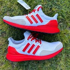 Adidas Ultraboost Dna X Lego Colors White Red Size 9.5 H67955 Red Adidas Sneakers For Light Sports, Red Adidas Low-top Running Shoes, Red Lace-up Running Shoes With Boost Midsole, Adidas Red Running Shoes For Light Sports, Red Adidas Running Shoes For Light Sports, Adidas Running Sneakers With Red Sole, Red Custom Running Sneakers With Boost Midsole, Red Sneakers With Boost Midsole For Running, Red Running Sneakers With Boost Midsole