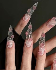 Wow Nails, Asian Nails, Grunge Nails, Blush Nails, Crazy Nails, Pretty Gel Nails, Really Cute Nails