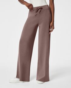 The AirEssentials collection is made with spacer fabric that’s lightweight, luxuriously soft and ultra drapey. Designed with refined comfort to feel silky against your skin, these ultimate throw-on-and-go styles will take you anywhere and everywhere. | Spanx Women's AirEssentials Wide Leg Pant Knit Structure, Travel Kit, Wide Leg Pant, Jumpsuit Shorts Rompers, Kids Pants, Dress Gift, Romper Pants, Denim Pant, Swimwear Tops