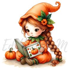 Gnome Thanksgiving, Watercolor Gnome, Diy Fall Ideas, Pumpkin Gnome, Gnome Fall, Thanksgiving Clipart, Girl Gnome, Halloween Gnome, Gnome Clipart