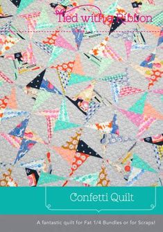 an image of a quilt with the words confetti quilt pattern on it