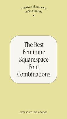 the best feminine squarespace font combinations