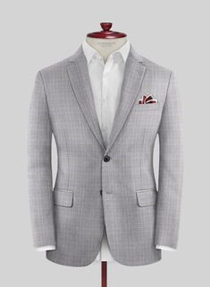 Sometimes, you just need a gray suit to fill that void in your life, and our Caccioppoli Sun Dream Majoli Glen Wool Silk Suit has just the thing for you. Custom-built from a wool and silk blend, showcasing a plaid weave over gray cloth, it provides a timeless design and versatile nature that make it a potentially valuable investment that can be worn on multiple occasions. Whether you need professional attire for weekdays, a smart outfit for a weekend day date, or even a polished look for a casua Bespoke Jacket, Grey Wool Suit, Tweed Sport Coat, Light Blue Jacket, Herringbone Tweed, Smart Outfit, Beautiful Suit, The Pub, Tweed Suits