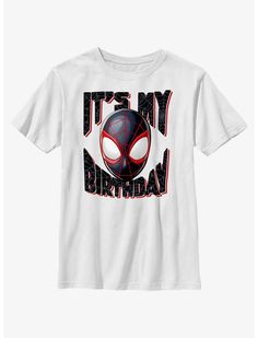 Miles Morales Face, Time Graphic, Marvel Shirt, It's My Birthday, Boys Graphic Tee, Lose Yourself, Bad Guys, Graphic Tee Design, Miles Morales