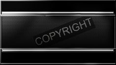 the word copyright is written in silver on a black background