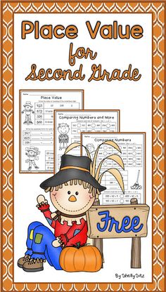 place value for second grade students to use in the fall and halloween themed classroom activities