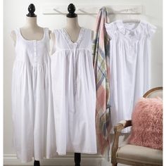 Relax and unwind every night with this casual, yet very stylish Embroidered Design Nightgown, a versatile addition to your evening wardrobe. Made with high-quality, 100% cotton and accented with delicate embroidery, this long women's nightgown is both cozy and flattering. The sleeveless design makes it perfect for hot summer nights. Cotton Nightgown With Lace Trim For Home, Cotton Nightgown With Lace Trim For Sleep, Cotton Lace Trim Nightgown For Home, Cotton Nightgown With Lace Trim For Bedtime, White Cotton Home Dress, White Cotton Dress For Home, Cotton Dresses For Bedtime, White Cotton Dress For Loungewear, White Cotton Sleepwear