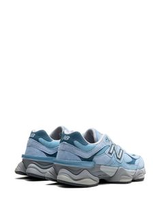 New Balance 9060 "Chrome Blue" Sneakers - Farfetch New Balance Blue, Round Logo, New Balance Sneakers, Sneakers Blue, Chunky Sneakers, Sneakers Grey, Blue Sneakers, Iconic Bags, Flat Boots