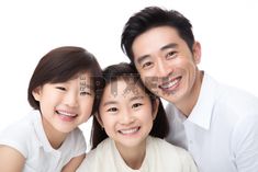 A Little and Happy Family, presumably a young Asian father and his two daughters, pose together for a photo. They all have bright smiles on their faces, creating a joyful atmosphere.
 #freepixel #photo #fathersdaycard #happyfathersday #fathersday #fatherlove #father Bright Smile, Two Daughters, Poses For Photos