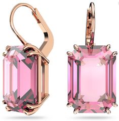 Swarovski Pink Millenia Earring Swarovski Millenia, Crystal Jewelry Earrings, Rose Pendant, Modern Gift, Swarovski Earrings, Crystal Drop Earrings, Swarovski Jewelry, Crystal Drop, Rose Gold Color