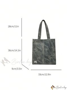 Bird in Bag - Portable Solid Color PU Tote Bag with Magnetic Closure, Perfect for Everyday Use Gray Rectangular Bag For Daily Use, Gray Pouch Bag For Gift, Gray Pouch Bag As Gift, Shoulder Tote Bag, Bird In Bag, Shoulder Tote, Magnetic Closure, Top Handle, Magnets