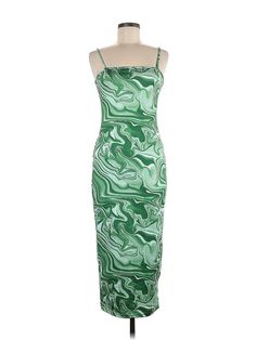 Shein Cocktail Dress Size: 6 Green Dresses - used. 95% POLYESTER, 5% ELASTANE, Midi, Square, Tropical, Midi/Calf Length, Sleeveless | Shein Cocktail Dress: Green Tropical Dresses - Size 6 Green Bodycon Midi Length Maxi Dress, Fitted Green Maxi Sundress, Green Midi Bodycon Summer Dress, Spring Green Maxi Bodycon Dress, Green Midi Bodycon Dress For Summer, Spring Green Bodycon Maxi Dress, Green Bodycon Maxi Dress For Spring, Green Printed Midi Sundress, Green Printed Sundress