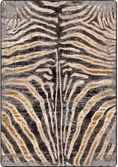 Midnight Zebra - Rawhide Distressed Rug Zebra Rug Living Room, Dollhouse Rugs, Golden Zebra, Zebra Print Rug, Zebra Rug, Rugs Runners, Luxury Rugs, Luxury Floor, Zebra Design