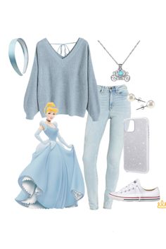 Disneybound Casual, Cinderella Disneybound, Disney Princess Inspired Outfits, Cinderella Outfit, Disney Character Outfits, Disney Bound Outfits Casual, Princess Inspired Outfits, Disney Princess Outfits, Disney Themed Outfits