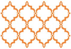 an orange and white pattern on a white background