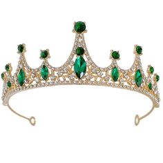 Description Made of premium material with great workmanship. The elegant and gorgeous crown decor will ensure the practicability and popularity among headpieces decoration. The exquisite structure and craft make it looks unique and distinctive. Features - Color: Green - Material:Zinc alloy, rhinestone - Size: 14.00X14.00X4.50cm/5.50X5.50X1.77in - The material is safe and durable, which is wear resistance and practical for the longtime use. - Perfect choice for costume parties, holidays, Christma Crown Decor, Party Headband, Costume Parties, Rhinestone Crown, Rhinestone Headband, Crown Headband, Christmas Parties, Unique Beauty, Holidays Christmas