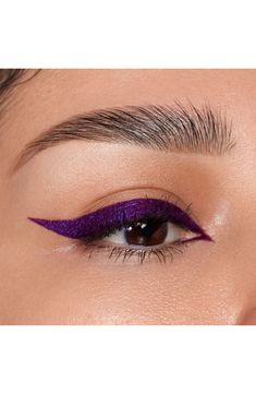 What it is: A magical layer of eyeliner in a midnight purple hue.What it does: Tiny blue and pink reflects create a mesmerizing yet soft iridescent finish for your eyes. Layer it once for a gorgeous true purple tone, layer it twice for a rich deep purple. 0.04 oz. Paraben-free; talc-free Cruelty-free Made in Italy Hispanic & Latinx Owned/Founded Purple Liquid Eyeliner, Makeup 2024, Metallic Eyeliner, Purple Eyeliner, Midnight Purple, Purple Tone, Melt Cosmetics, Fragrance Cologne, Hairstyling Products