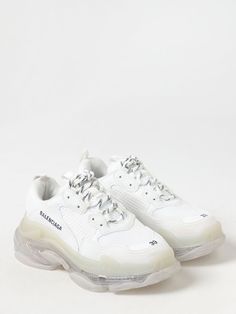 Sneakers BALENCIAGA Woman color White White Balenciaga, Balenciaga Women, Balenciaga Sneakers, Balenciaga Triple S, Italian Fashion Designers, White Sneakers, Italian Fashion, Woman Colour, Sneakers White