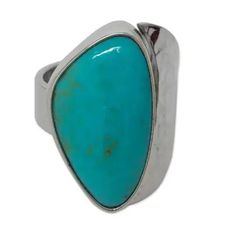 Unique Taxco Silver Cocktail Natural Turquoise Ring - Taxco Moon | NOVICA Turquoise Cocktail, Silver Turquoise Ring, Silver Cocktail, Sterling Silver Rings Turquoise, Turquoise Ring Silver, Rings Cool, Natural Turquoise, Silver Turquoise, Cocktail Ring