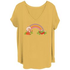 Update your casual wardrobe with this Juniors' Plus Size Strawberry Shortcake Strawberry Rainbow V Neck Tee. FEATURES Short sleeves V-neckFABRIC & CARE Cotton, polyester Machine wash Imported Size: 3X. Color: Orange. Gender: female. Age Group: kids. Cute V-neck T-shirt For Spring, Cute V-neck Top With Graphic Print, Cute Multicolor V-neck Top, Strawberry Shortcake, V Neck Tee, Casual Wardrobe, Fabric Care, Size Chart, Short Sleeves