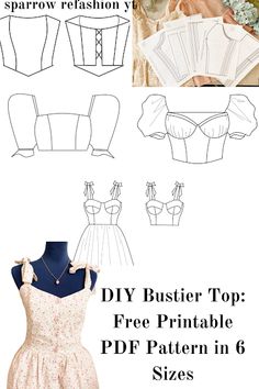 the instructions for how to make a bustier top