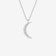 Diamond Crescent Moon Necklace in 14K Gold This Diamond Crescent Moon Necklace in 14K Gold is a stunning piece of jewelry that will add a touch of elegance to any outfit. With its delicate design and sparkling diamonds, this necklace is perfect for both casual and formal occasions. The crescent moon shape is a symbol of feminine power and creativity, making it a meaningful addition to any jewelry collection. You'll have: 14k solid gold handcrafted pieces 100% US sourced jewelry Size Material: 14 Luxury Crescent Diamond Necklace Gift, Luxury Moon-shaped Jewelry With Single Cut Diamonds, Elegant Diamond Necklace With Moon Charm, Elegant Moon-shaped Diamond Necklace Gift, Elegant Crescent White Gold Diamond Necklace, Elegant Diamond Necklace With Moon Phase Detail, Elegant Diamond Necklace With Moon Phase, Elegant Moon Shaped Diamond Necklace, Elegant Moon-shaped Diamond Necklace