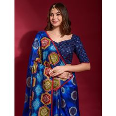 Blue colored saree is made from art silk fabric which is highlighted with beautiful geometric pattern with foil print work as shown. comes along unstitched art silk blouse piece which you can customise as per your design/style. Occasion - You can wear this saree for parties, festive and functions ideal for any fashionista. Note:- The actual product may differ slightly in color and design from the one illustrated in the images when compared with computer or mobile screen. Blue Foil, Silk Art, Art Silk Sarees, Printed Art, Mobile Screen, Chiffon Saree, Georgette Sarees, Foil Print, Blouse Piece