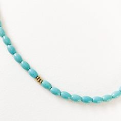 The turqouise strands to layer with every piece you own. Choose from three different styles or better yet wear all three! Measures: 16-17 Summer Everyday Hand-strung Jewelry, Adjustable Turquoise Necklace With Gold Beads, Adjustable Turquoise Necklaces With Gold Beads, Blue Gemstone Beads Jewelry For Layering, Adjustable Gold Single Strand Turquoise Necklace, Hand-strung Gold Jewelry For Summer, Turquoise Single Strand Jewelry For Beach, Turquoise Single Strand Jewelry For The Beach, Adjustable Gold Turquoise Necklace With Colorful Beads