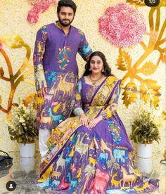 Exclusive designer high quality pure silk lehenga and kurtha having rich pen kalamkari hand prints  paired with rich dupatta blouse and high quality  dupatta  ideal for Bride and groom  wife and husband receptions and any special occasions  💥 Sizes can be customised for all sizes kids also and Mom daughter sets also Kalamkari Blouse Designs, Half Saree Function, Kalamkari Dresses, Kalamkari Designs, Kalamkari Blouse, Frock Designs, Cutwork Blouse, Lehenga Saree Design, Half Saree Lehenga