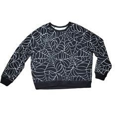 Spider Web Sweatshirt Nwt Black And White Halloween Gothic Creepy Size Xlarge Features: Crew Cut Size: Womens Xl Condition: New With Tags Spooky Black Long Sleeve Sweater, Spooky Long Sleeve Black Sweater, Black Cotton Halloween Sweater, Spooky Black Sweatshirt With Graphic Print, Black Halloween Sweatshirt With Crew Neck, Black Crew Neck Halloween Sweatshirt, Black Crew Neck Sweatshirt For Halloween, Black Halloween Graphic Print Sweatshirt, Spooky Black Long Sleeve Top