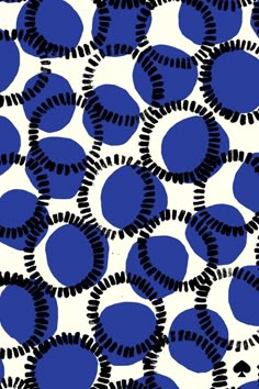 a blue and white pattern with circles on it