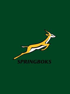 the logo for springboks is shown on a green background