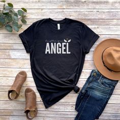 UNISEX T-Shirt Bella+Canvas 3001 .: 100% Airlume combed and ringspun cotton .: Light fabric (4.2 oz/yd² (142 g/m .: Runs true to size Shipping policies ❤️ TURN-AROUND TIME: Our current processing time is 2-7 days (not including shipping time). ❤️ SHIPPING: Our packages are shipped with USPS First Class Shipping times (not including processing times): First Class: 2-10 business days ❤️ Returns & exchanges I don't accept returns, exchanges, or cancellations All sales are final. Angel Tshirt, Mexico Shirts, Angel Shirt, Cactus Shirt, Science Shirts, My Guardian Angel, In Memory Of Dad, Science Gifts, Cute Sweatshirts