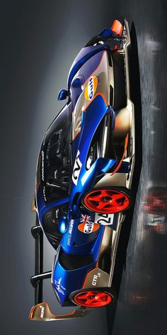 an artistic rendering of a race car in the air