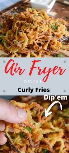 an air fryer is being used to make crispy frittes for dinner