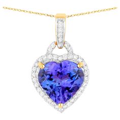 It comes with the Gemological Appraisal by GIA GG/AJP All Gemstones are Natural Tanzanite = 2.08 Carat 40 Diamonds = 0.20 Carats Metal: 14K Yellow Gold Dimensions: 19 x 11.2 mm Tanzanite Pendant, Diamond Settings, Modern Necklaces, Diamond Pendant Necklace, Heart Pendant Necklace, Modern Jewelry, White Diamond, Heart Pendant, Necklace Set