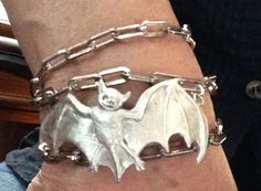 Sterling silver bat bracelet or pendant by CrypticMist on Etsy Bat Pendant, Bat Jewelry, Bat Necklace, Dr Closet, Wax Molds, Photo Pendant, Funky Jewelry, Pretty Clothes, Dream Jewelry