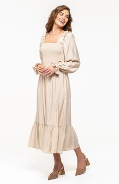 Neutral Midi Dress, Fall Family Photo Outfits, Family Photo Outfits, Photo Outfit, Sleeve Maxi Dress, Sleeve Midi Dress, Long Sleeve Maxi, Long Sleeve Midi, Long Sleeve Midi Dress