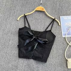 Bow tie, slim figure, eyelash lace halter tank top, short spaghetti strap topMaterial:tulleStyle:sweetColor:white,black,khakiFeatures: laceSize:(cm):free 1inch=2.54cmSuitable for 35 kg - 60 kg&ltp&gtNote:Due to different measurement methods,there will be 1-3 error(unite:cm), please understand.</p>&ltbr/>&ltp&gtPlease check the size carefully when you choose items,thank you.</p>&ltbr/> Sleeveless Lace Crop Top With Straps, Party Lace Tank Top With Patchwork, Elegant Lace Tank Top With Straps, Party Tops With Spaghetti Straps And Lace Patchwork, Party Tops With Lace Patchwork And Spaghetti Straps, Spaghetti Strap Tops With Lace Patchwork For Parties, Party Tank Top With Spaghetti Straps And Lace Top, Lace Tank Top With Straps For Night Out, Black Sleeveless Camisole With Lace Patchwork