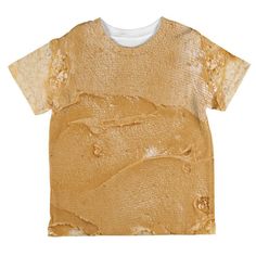 Celebrate Halloween with this jelly pb sandwhich costume! This Old Glory design is printed on a polyester toddler t-shirt. The dye sublimation printing process creates slight imperfections that are unique to each garment. Gold Graphic Tee Tops For Summer, Gold Graphic Tee With Short Sleeves, Gold Short Sleeve Graphic Tee, Gold Graphic Print Short Sleeve Top, Gold Crew Neck Top With Relaxed Fit, Gold Short Sleeve Tops With Graphic Print, Gold Crew Neck Cotton Top, Gold Cotton Crew Neck Top, Gold Graphic Tee With Crew Neck